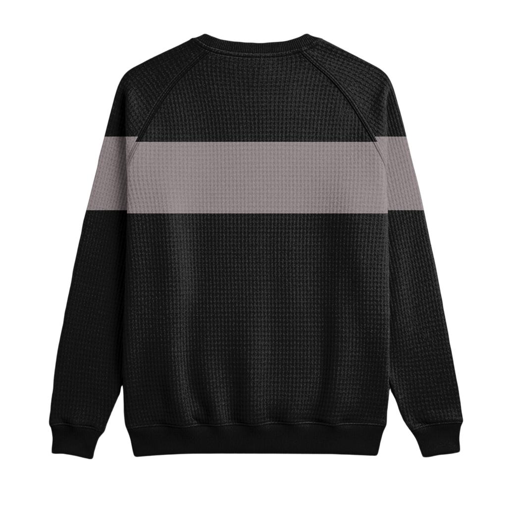 Herrfritidshuva Utomhus V-hals Vågmönster Långärmad