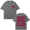 Sunday Run Club Training Print Tshirt Unisex Unisex Sport Fashion Harajuku Short Sleeve Top Pure Cotton Casual T Shirts Streetwear
