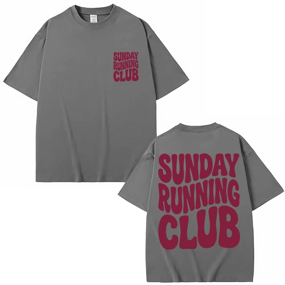 Sunday Run Club Training Print Tshirt Unisex Unisex Sport Fashion Harajuku Short Sleeve Top Pure Cotton Casual T Shirts Streetwear