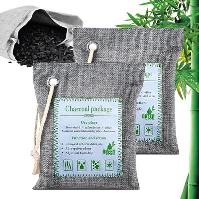 Bambu Kömürü Hava Arıtma Torbaları 2x200g Nature Fresh Hava Arıtıcı Torbalar Tekrar Kullanılabilir Koku Emici Nem Emici Araba Dolap için