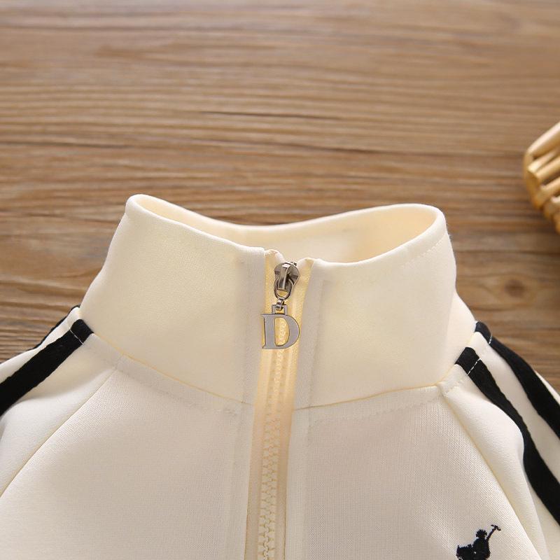 2025 Spring Unisex Kids' Trendy Hoodie & Sweatshirt Set - Cool Korean Casual Sports Style