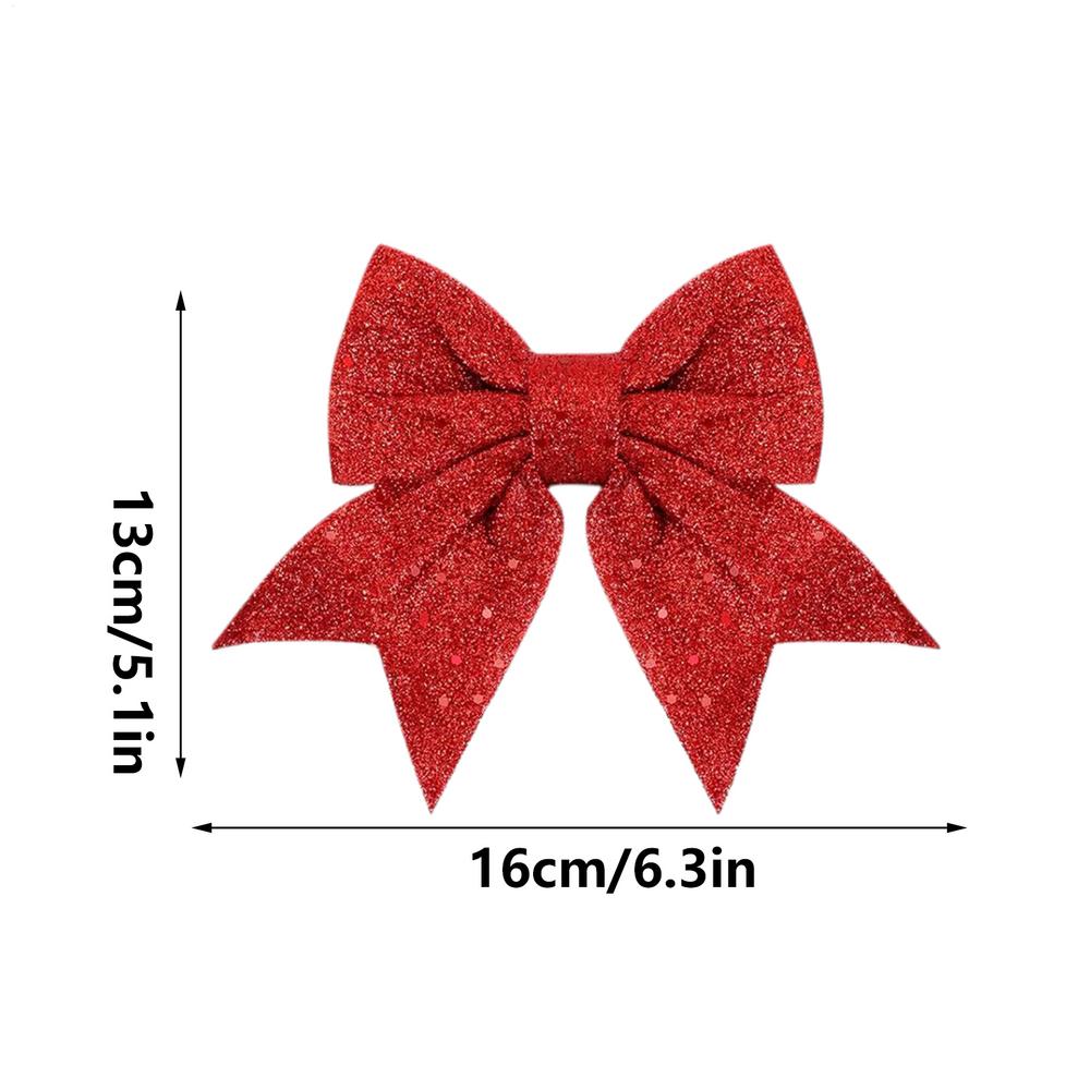 Bows For Christmas Tree 2 Piece Sparkly Holiday Topper Ribbon Tie Christmas Bows For Wrapping For Home Outdoor Farmhouse Wall