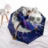0106 Ballet Girl  Pattern, Automatic Folding Umbrella, Portable and Foldable Design, 8 Ribs, a Christmas or Birthday Gift.
