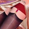 Punk Leg Rings With Thigh High Stockings Oil Shiny Sexy Stockings Set + Hold Up Silicone Garter Belt Sexy Lingerie Underwear