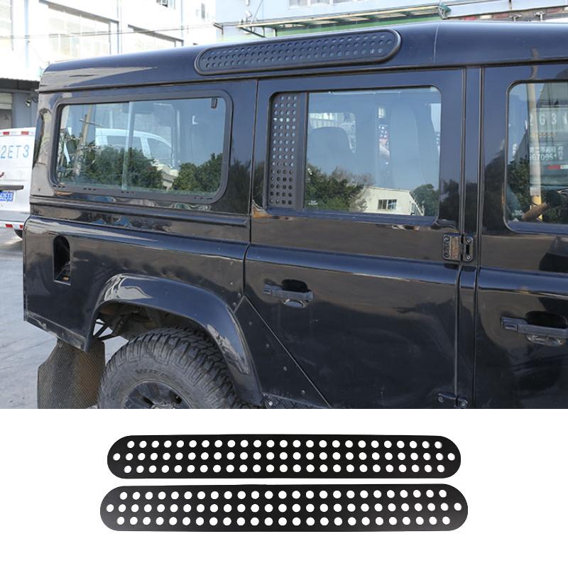 For Land Rover Defender 90 110 130 2004-2018 Aluminum Alloy Black Car Hood Protection Panel Decorate Stickers Car Accessories