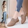 Vintage  Spring/Autumn Women'S Shoes British Style Single Shoe Small Leather Shoes With Lace-Up Casual Shoes