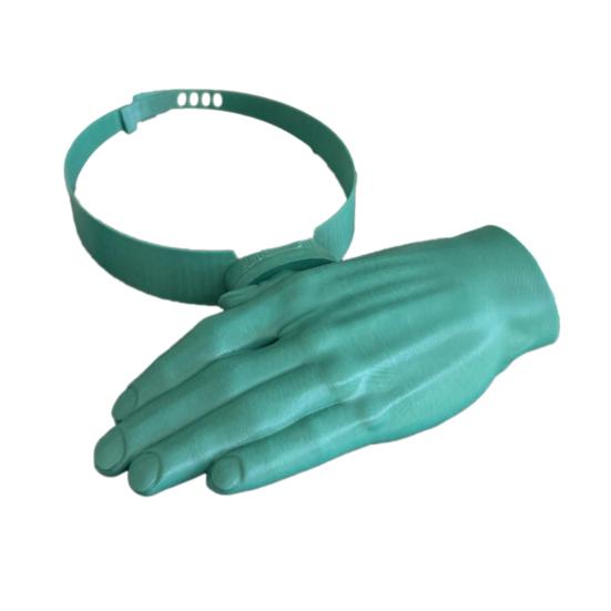 

Palm Sized Sun Hat 3D Printed Lightweight Over-the-Head Visor Hat Open Frame Design Headband Style Summer Outdoor Hat