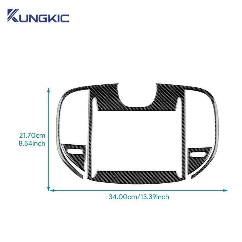 Real Soft Carbon Fiber For Chrysler 300 300C 2011 2012 2013 2014 LHD RHD Car Central Control Screen Panel Sticker Accessories