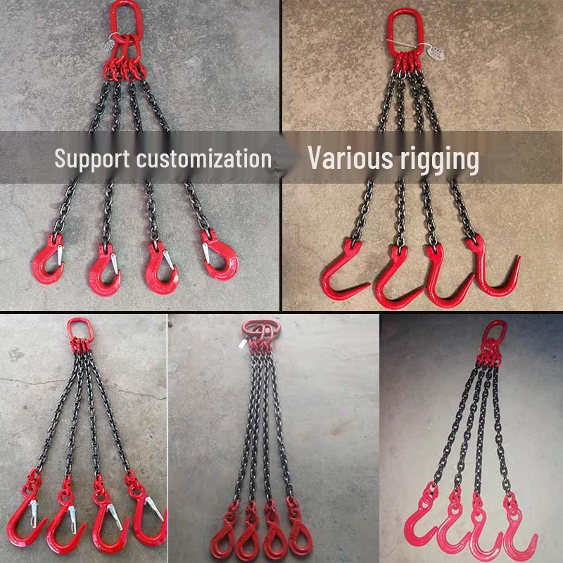 Multi-Hook Manganese Steel Chain Sling for Cranes & Forklifts