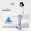 Girl's Ruffled Hem Pure Cotton Short Sleeve T-Shirt