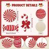 Candy Christmas Tree Decorations 30 Piece Lollipop Cane Wooden Hangable Peppermint Pendants Peppermint Candy Ornaments For