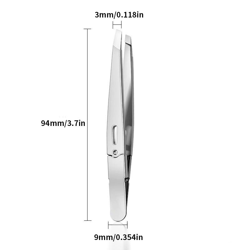 Preclslon Slanted Eyebrow Tweezers - Stainless Steel Eyebrow Cllp - Halr RemovalTweezers - Beard Removal Speclal Slanted Eyebrow
