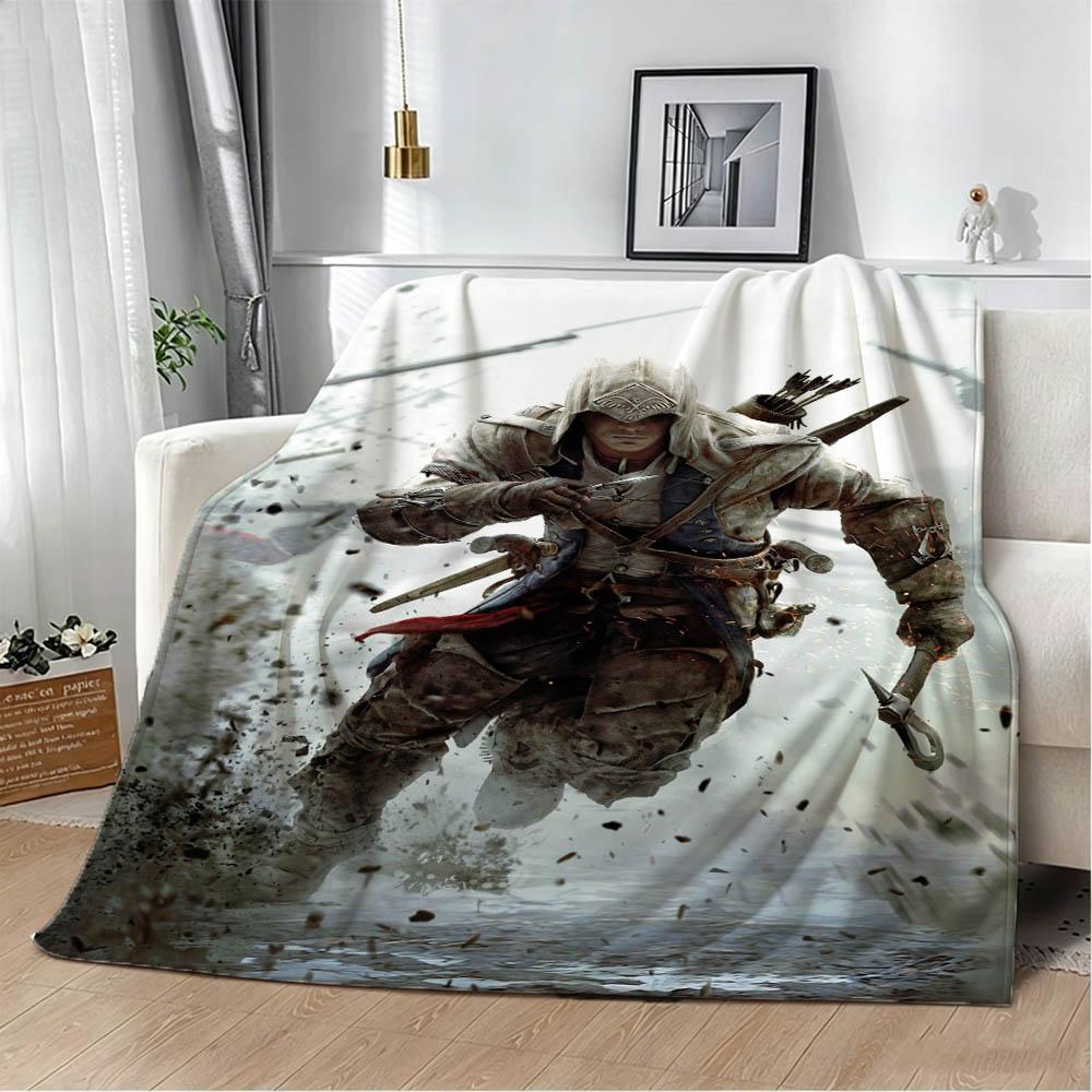 A-Assassins C-Creed Classic Game Flannel Blanket Soft Throw Blanket Art For Home Decor Bedroom Bed Sofa Picnic Fans Gifts