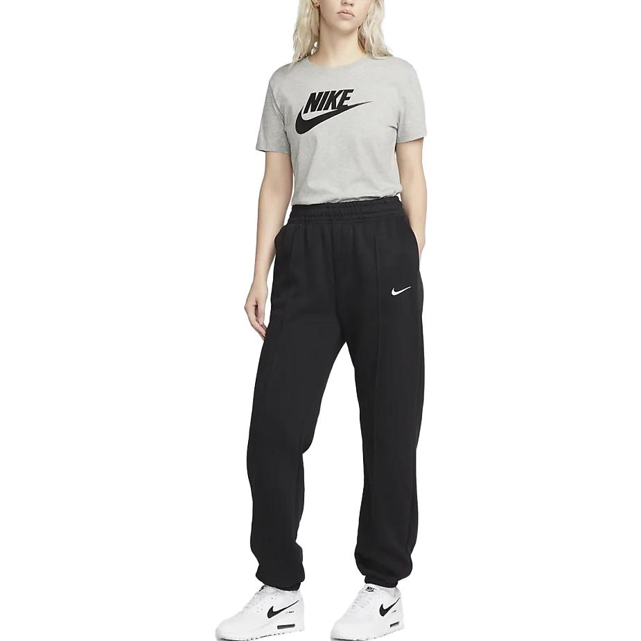 Nike Sportswear Essentials Logo Print Crew Neck T-Shirt Women Tops Light-Gray DX7906-063