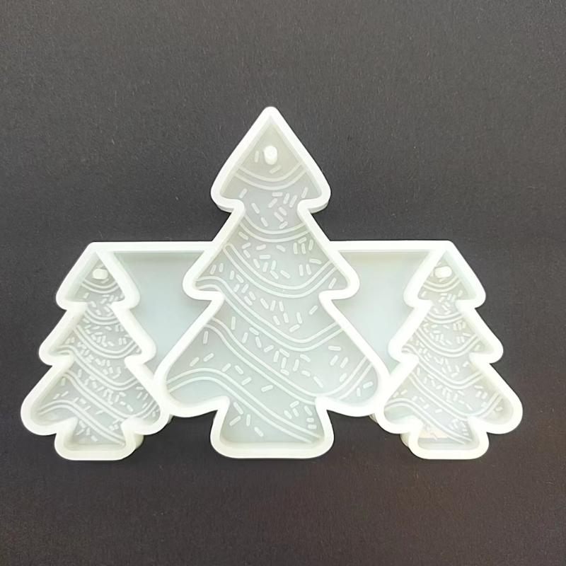 DIY Christmas Tree Keychain Silicone Epoxy Mold DIY Necklace Pendant Jewelry Crafting Mould for Christmas Gift Craft