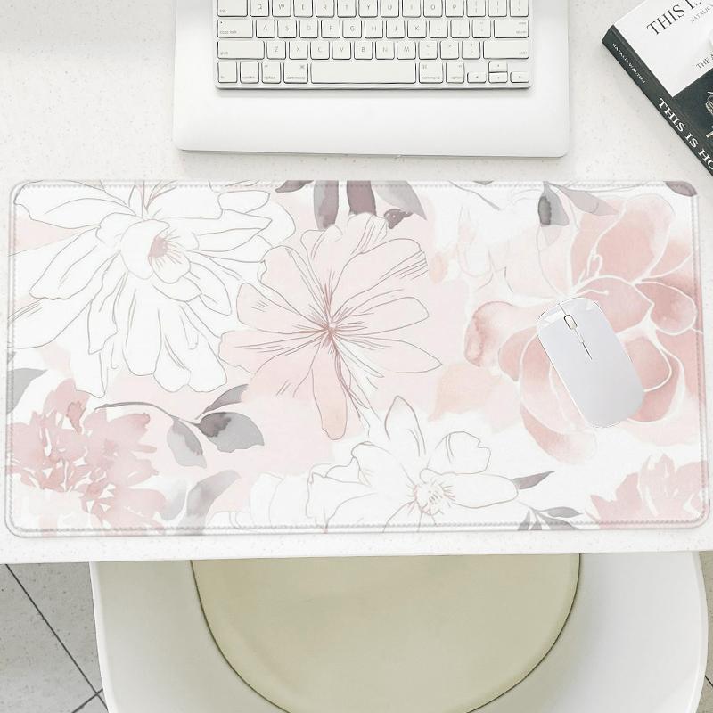 Elegant Minimalist Floral Mouse Pad Gaming Large Desk Pad Mousepad Xxl Keyboard Long Pad Mousepad Speed Pc Gaming Accessories