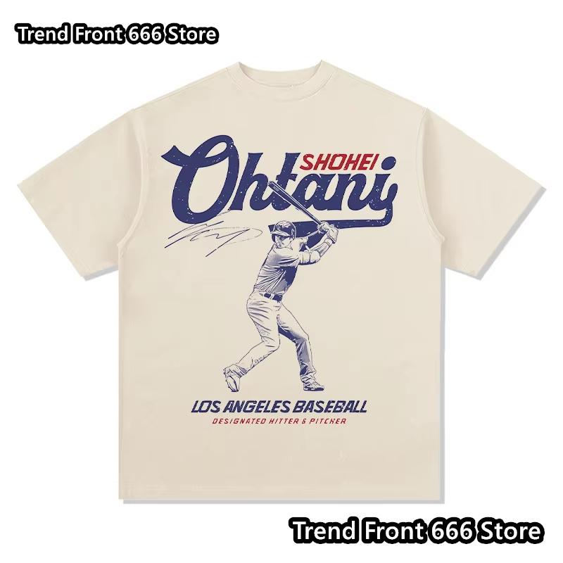 

Shohei Ohtani Cotton T Shirt Baseball Star High Street T-shirt Breathable Top Adult Crewneck Casual TShirt 2XL