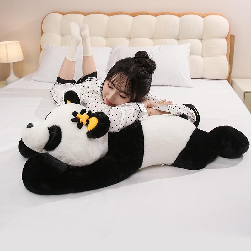 Multi-Größen Panda Plüschtier Riesenpanda Kuscheltier Weich Flauschig Liegende Haltung Schlafzimmer Sofa Regal Dekor Geburtstagsgeschenk