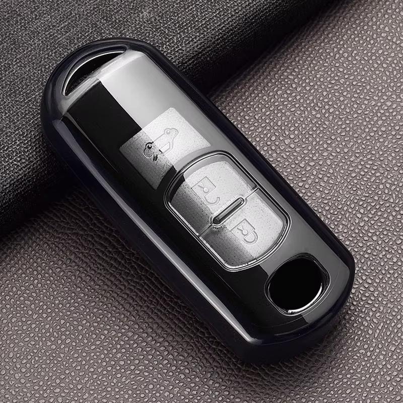 

Transparent Black Soft Tpu For Mazda 2 3 6 Atenza Axela Demio Cx-5 Cx5 Cx-3 Cx7 Cx-9 Car Key Case Cover