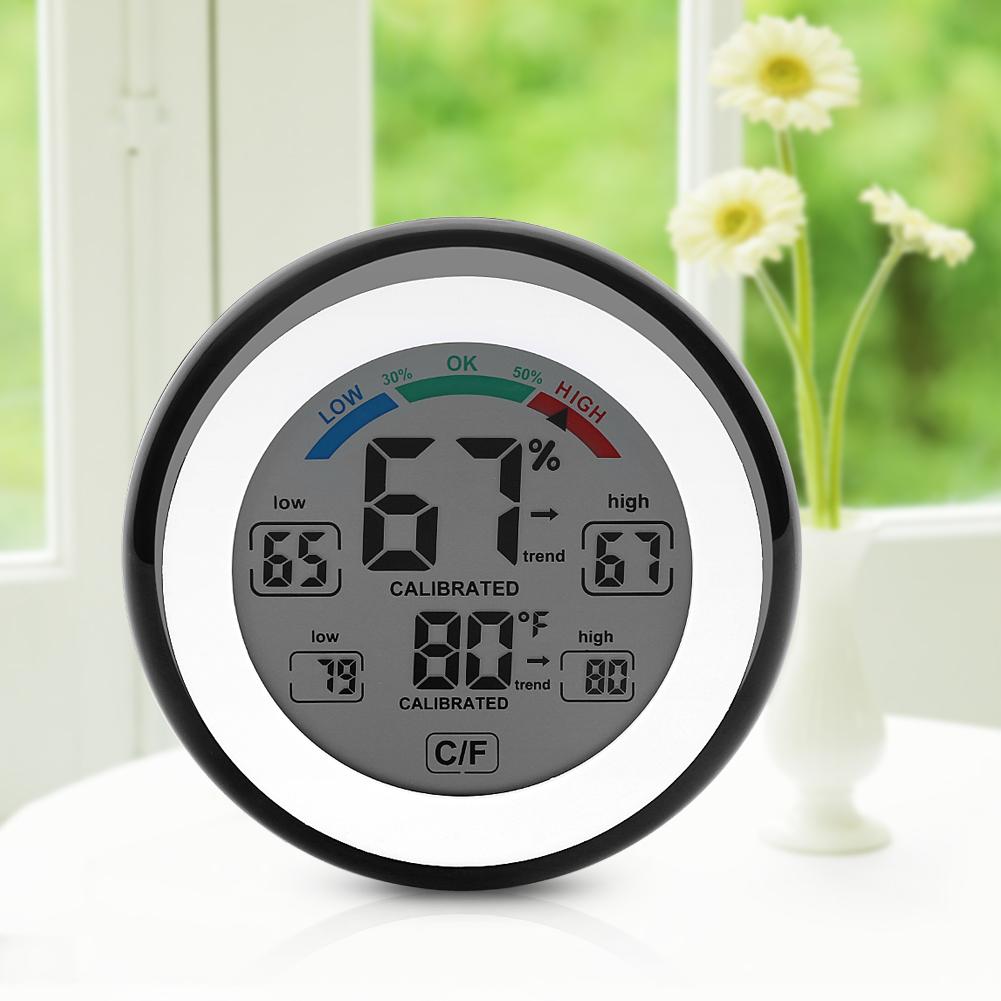 Indoor Digital Hygrometer Thermometer LCD Display Humidity Temperature Meter Black