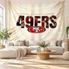 San Francisco 49ers Wall Tapestry, Soft Fabric Wall Hanging, Decorative Backdrop For Bedroom Home Wall Art