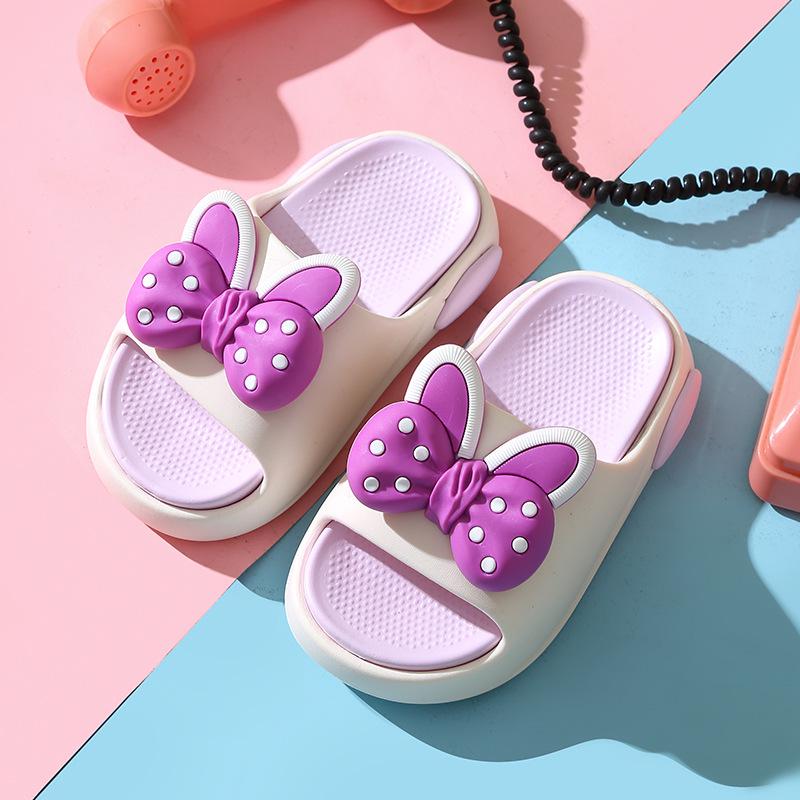 Little Princess Girls' EVA Bow Knot Sandals - Soft Sole for Indoor/Outdoor Wear