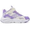 Skechers Girls Synthetic Leather Versatile Low-Top Casual Shoes Kids sneaker White Purple 319250L-WLPR