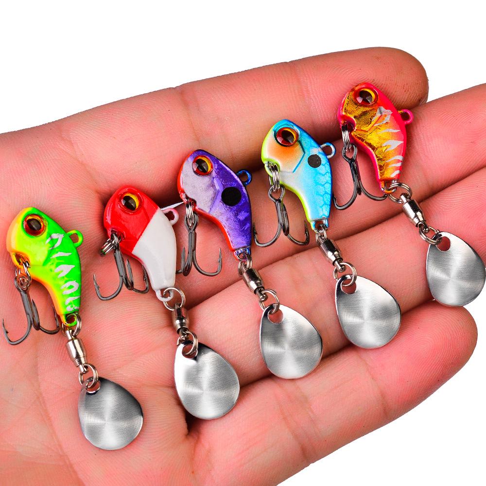 Mini VIB Spinnerbait: Sinking Rotating Vibration Artificial Fishing Lure with Bionic Design