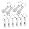 10 Pack Stainless Steel Shopping Cart Token Keyring Set for Grocery Trolley Locks