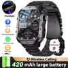 New Military Smart Watch Men IP68 5ATM Outdoor Sports Fitness Tracker Health Monitoring 1.81Inch Bluetooth Calls Smartwatch HT30