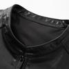 FAPAI Men's Stand-Collar Leather Jacket