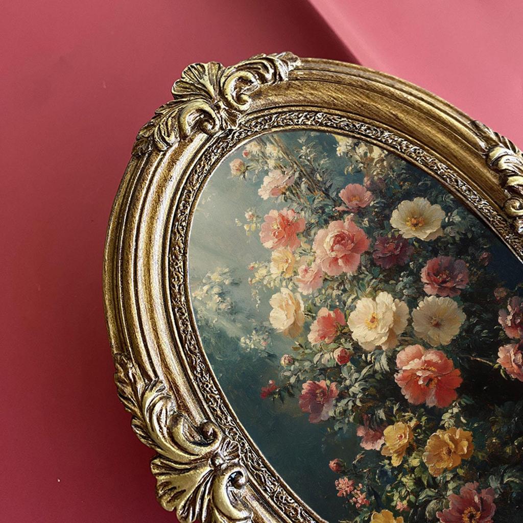 Vintage Picture Frame Photo Resin Tabletop or Wall Hanging Antique Baroque for Home Office