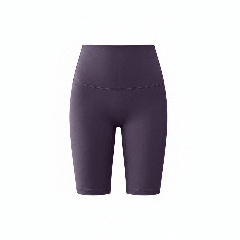 Spring T-line high-waisted yoga shorts nude tightness hip lift peach fitness quick-drying sports five-point yoga pants