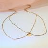 New, Stylish and Simple Personalized Multi-layer Disc Pendant Women's Necklace