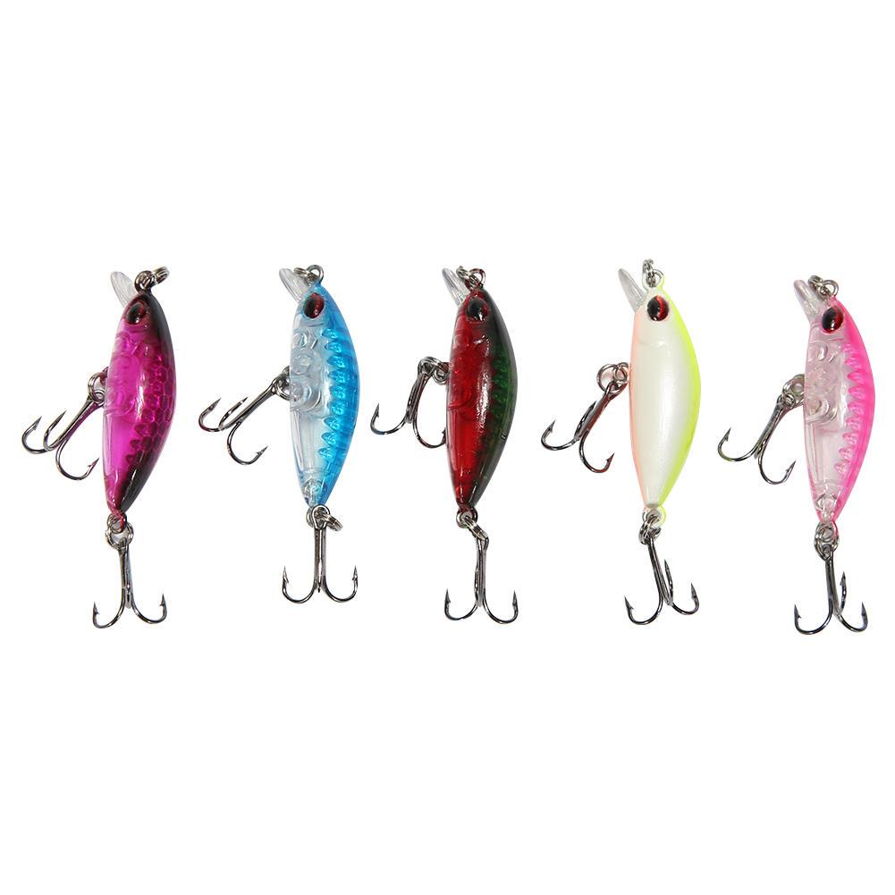 5pcs Trout Fishing Lures Set Artificial Crankbait Baits