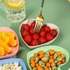 1PCS Love Heart Spit Bone Dish Household Food Grade Plastic Fruit Cake Tray Dining Table Garbage Dessert Plate Kitchen Supplies