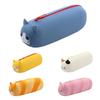 Cartoon Animal Stationery Box Large Capacity Pouch Bag Cute Silicone Pencil Case  School