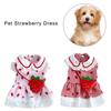 Lovely Strawberry Pet Outfit Fashion Small Pet Dress Eye Catching Pet Dress for Fashion Small Dogs and Cats