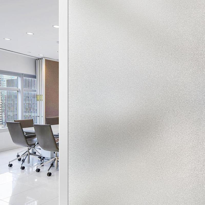 1/2M Matte Window Film Privacy UV Protection Stained Vinyl for Glass Static Cling Frosted Decorative Window Sticker for Home
