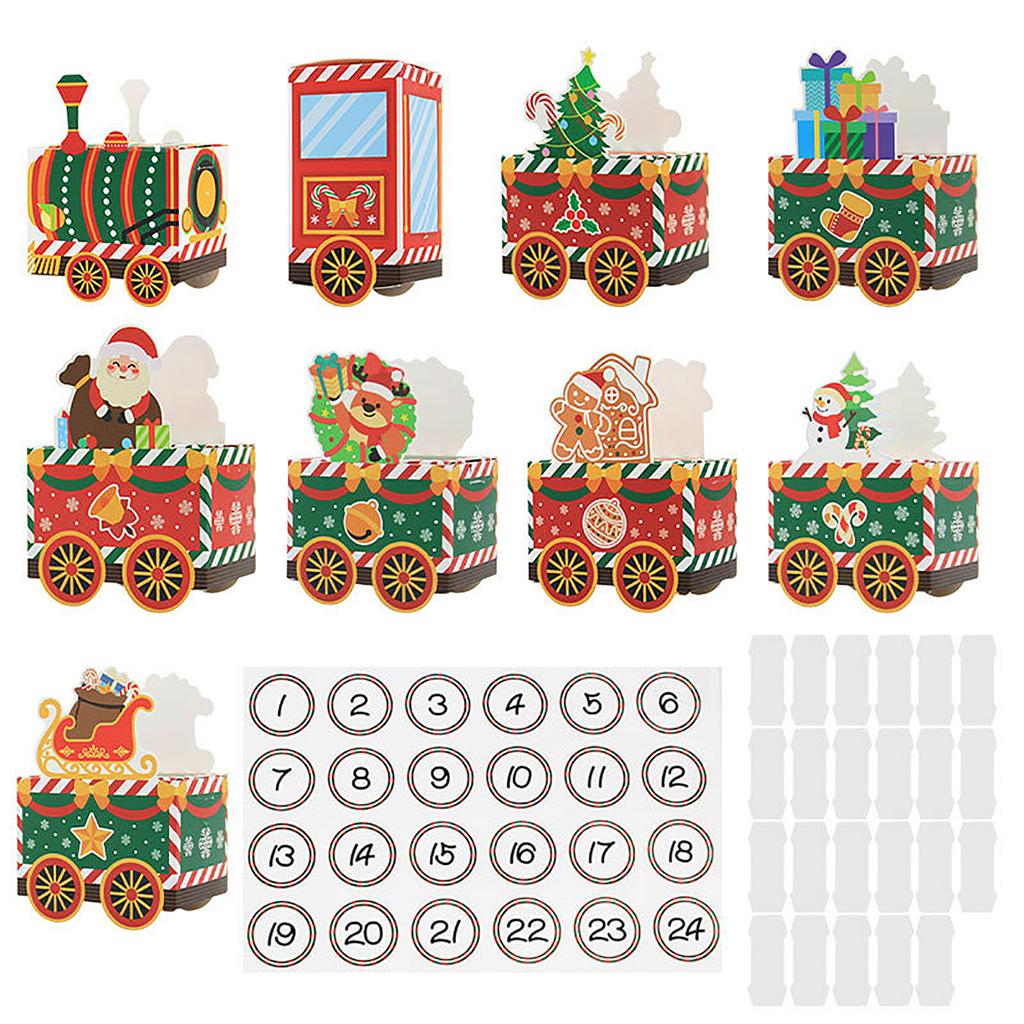 Christmas Calendar Box New Christmas Advent Calendar Train Candy Box Gift Packaging Box