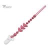 Silicone Pacifier Clip with Teether for Infants, BPA-Free Chewable Baby Anti-Drop Holder Infant Teething Relief Accessory Chain 0-24 Months, Boil-Safe