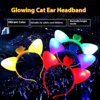 Popular Cat Ear Headband Luminous Toy Led Luminous Horn Headband