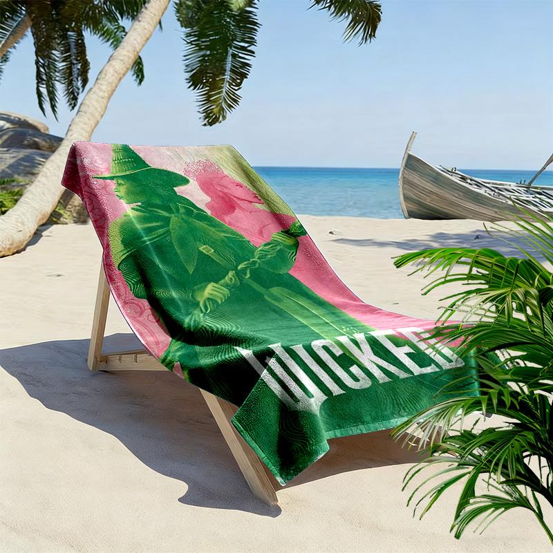 Wicked Print Beach Towel, Large Soft Quick Dry Towel for Beach Camping Swimming