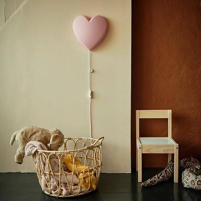 IKEA UPPLYST LED Wall Lamp, Heart, Pink, 004.408.05