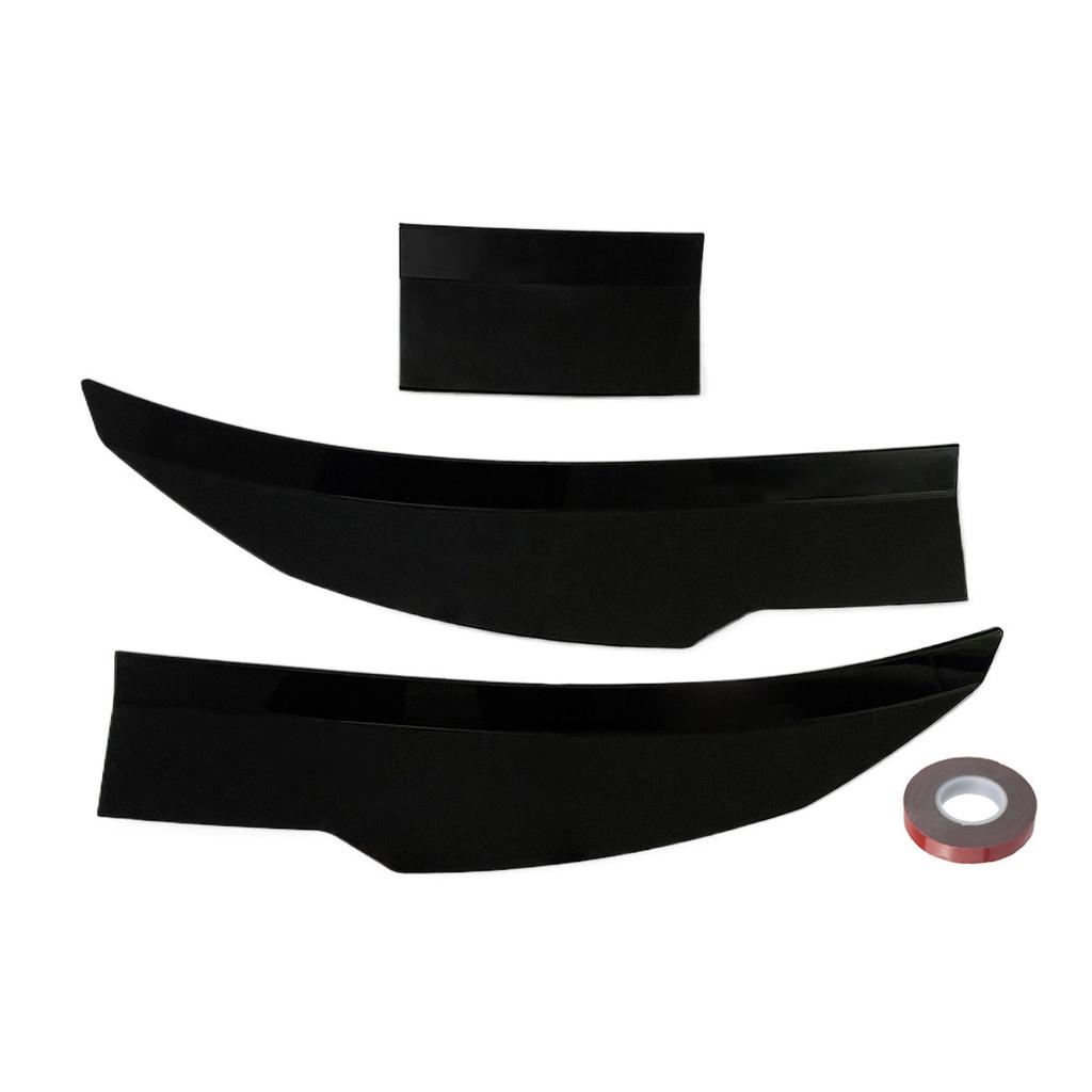 New Style Universal 3pcs Sedan Rear Trunk Tail Rear Wing Spoiler 117-127cm Adjustable DIY Refit Boot Wings Spoiler Car Accessory