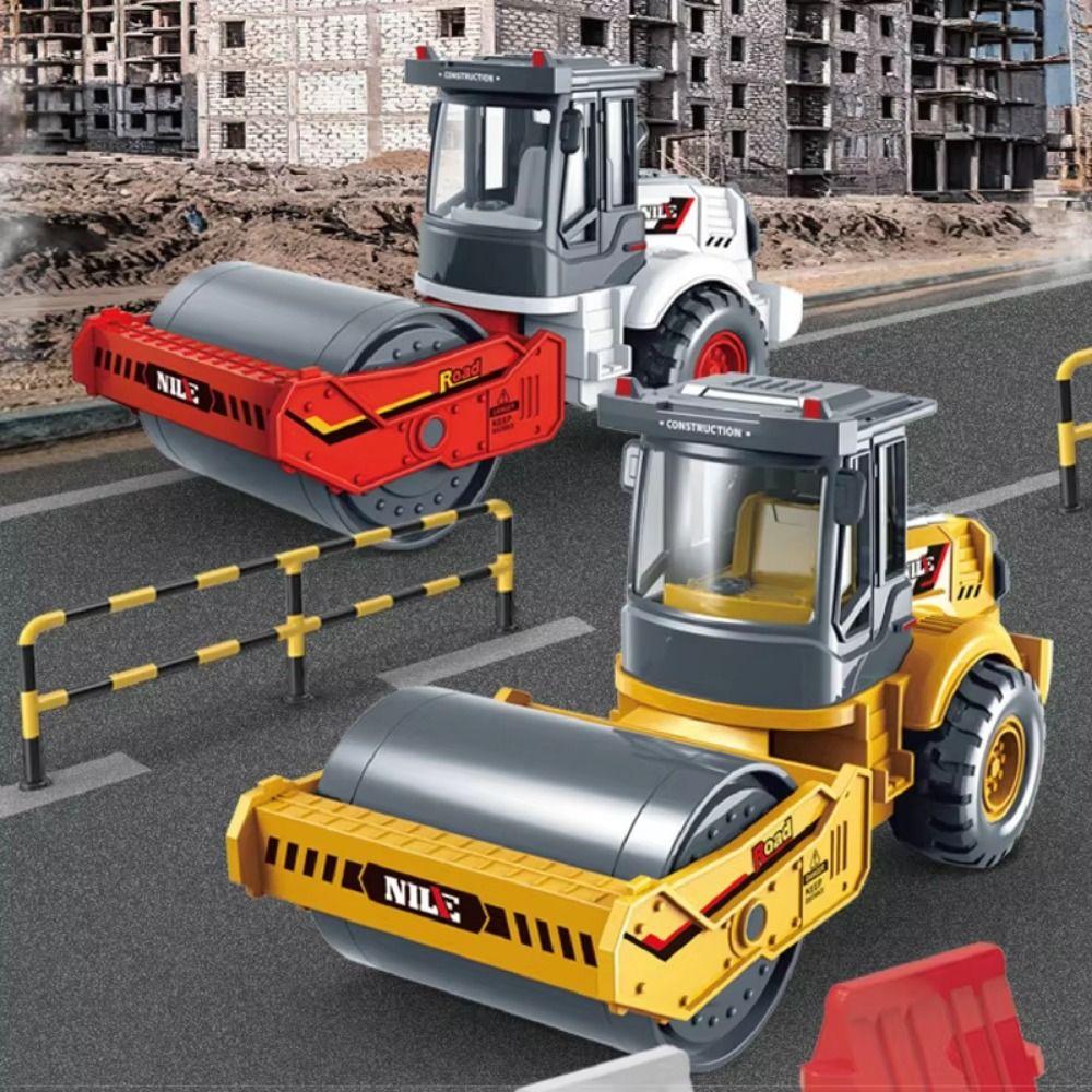 1:60 Scale Engineering Car Model Road Roller Excavator Bulldozer Toy  Collection Toys