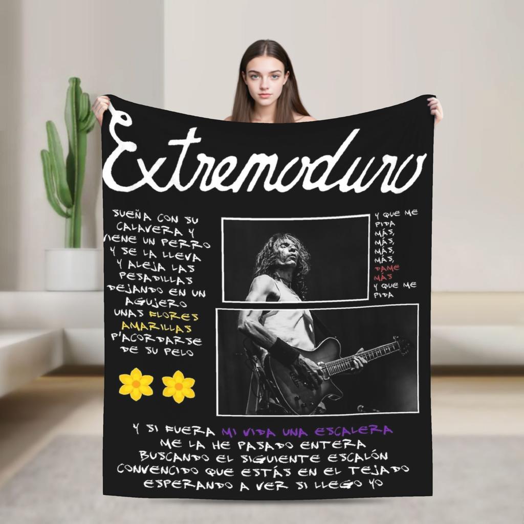 Extremoduro Spanish Hard Rock Band Blanket Robe Iniesta Soft Plush Throw Blanket For Outdoor Picnic Flannel Bedspread Bed Cover