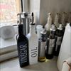 Nordic INS Style Black and White Oil & Vinegar Bottle Set – Minimalist Kitchen Seasoning Jars