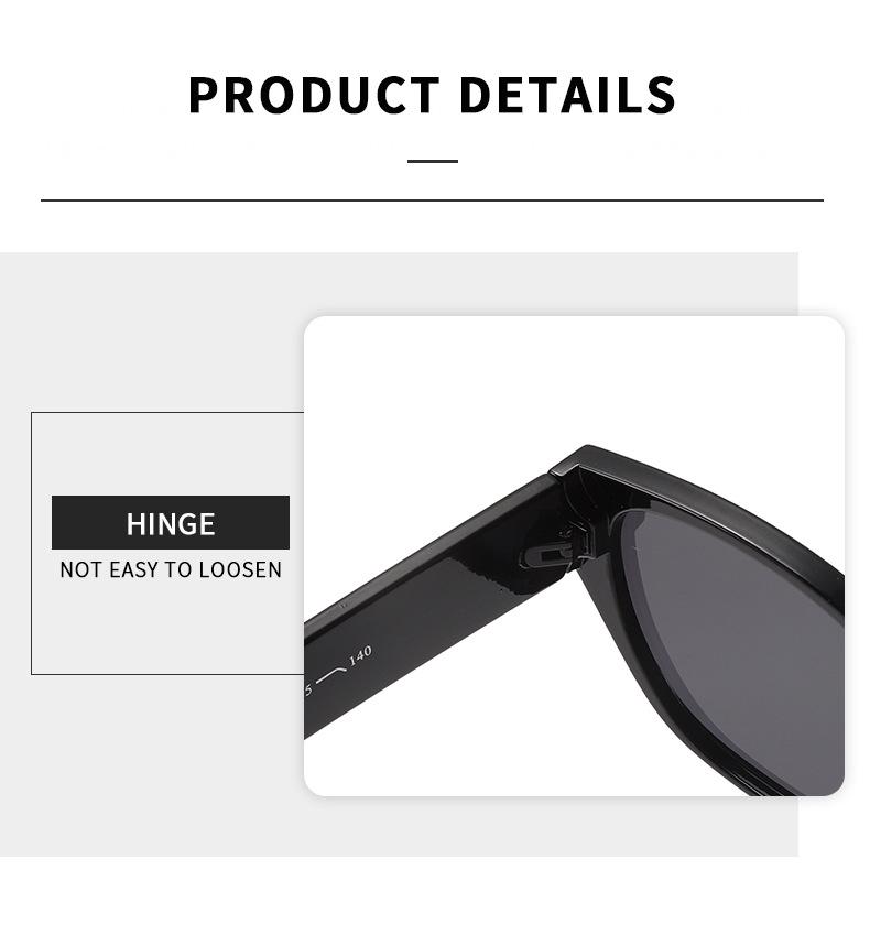 Stylish Retro Metal Cat-Eye Sunglasses for Women – High-End Fashion Brand
