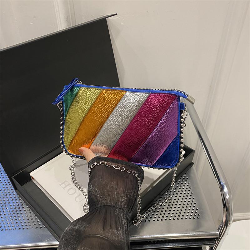 Chic Colorful Pu Shoulder Bag For Women Stylish Modern Square Design Ideal For Daily Use